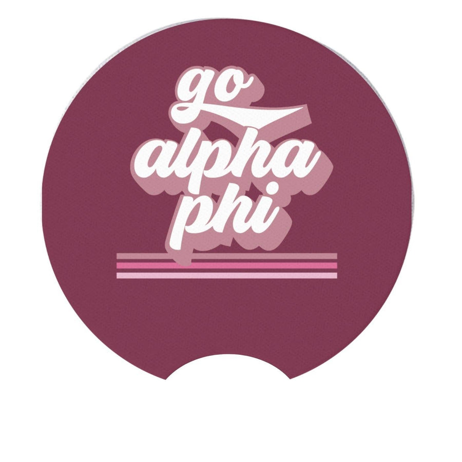 Alpha Phi - Sorority Car Coasters - Go Design