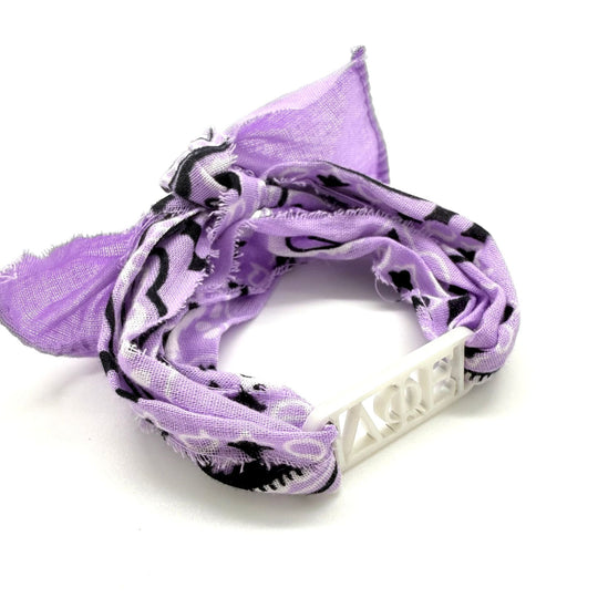 Delta Phi Epsilon - Bandana Wrap w/ Metallic Acrylic Slide