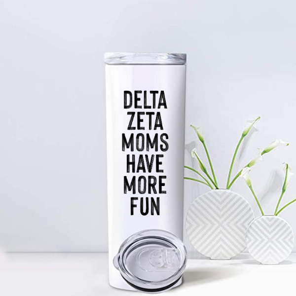 Dee Zee - Sorority Mom Tumbler - More Fun Black & White