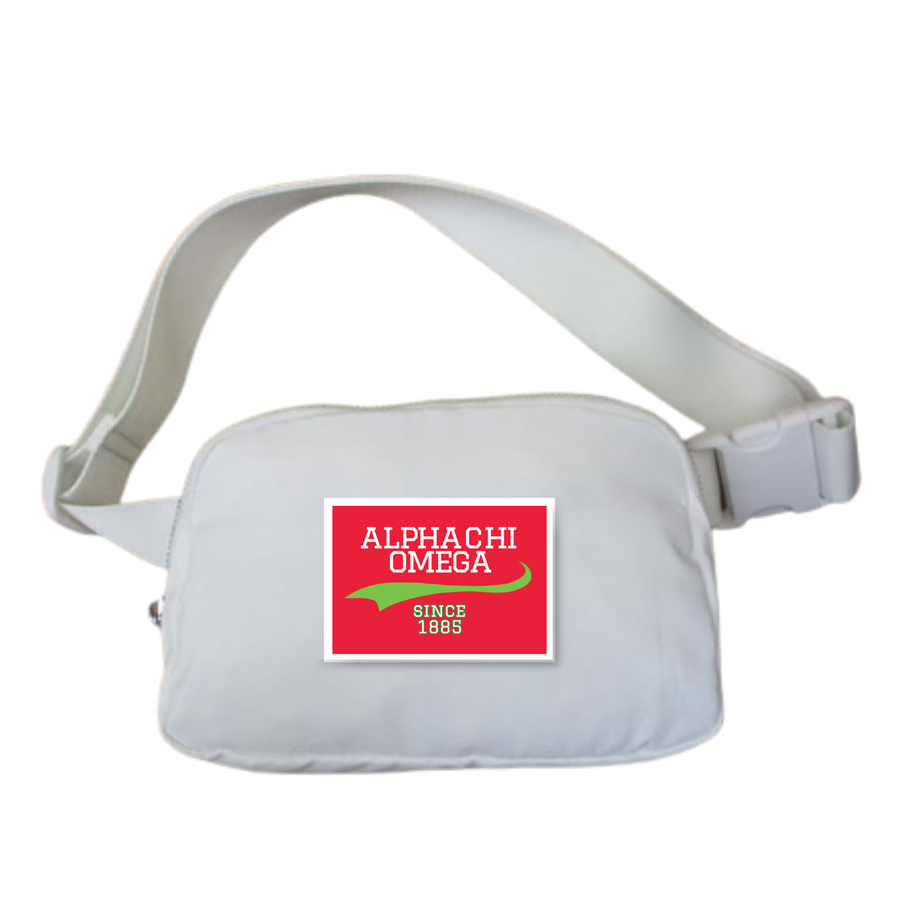 Alpha Chi - Sorority Belt Bag w/ Collegiate Patch