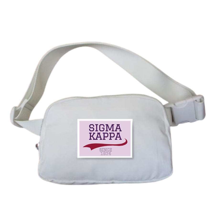 Sig Kap - Sorority Belt Bag w/ Collegiate Patch