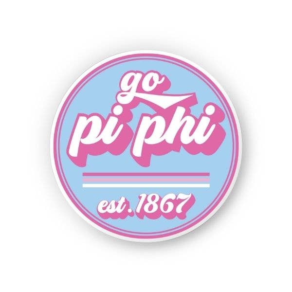 Pi Phi - Sorority Sticker - Go Design