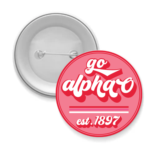 Alpha O - Sorority Button - Go Design
