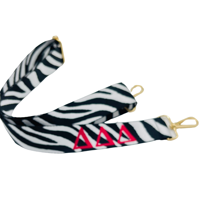 Tri Delta - Sorority Purse Strap (in Zebra)