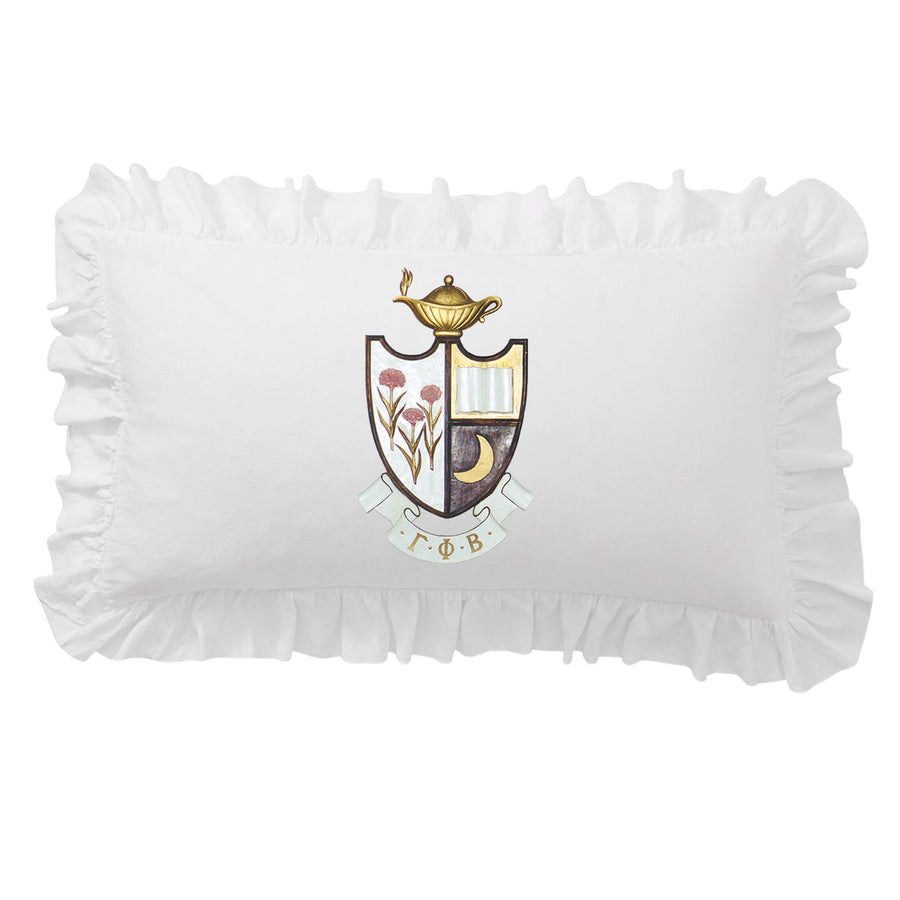 Sorority Crest Scalloped Pillow Cover