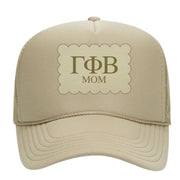 Sorority Mom Hats with Scalloped Faux Suede Patch