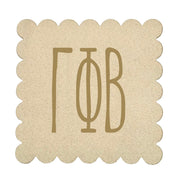 Sorority Scalloped Faux Suede Coasters