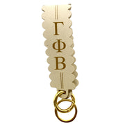 Sorority Greek Letter Faux Suede Wristlet Keychain