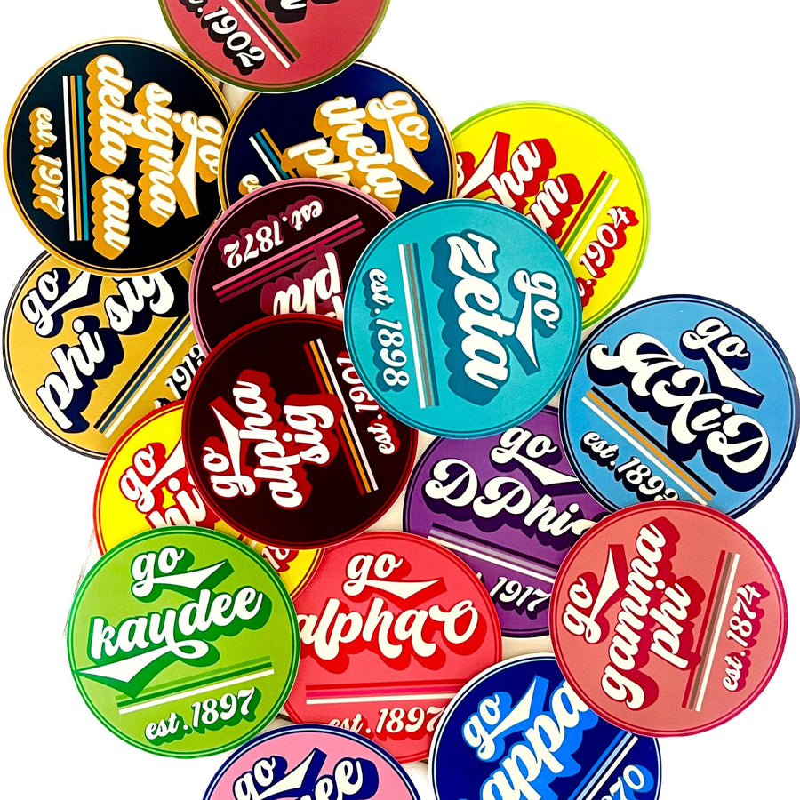 Sorority Vinyl Stickers - Go Sorority Design