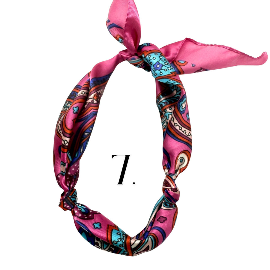 Theta Phi Alpha - Scarf Necklace with Engraved Heart Charm