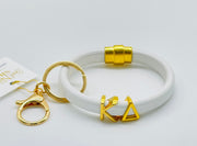 Sorority Letter Charm Bracelet Keychain