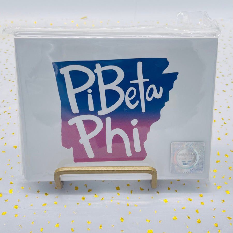 Sorority Arkansas Notecard Set - Ombre
