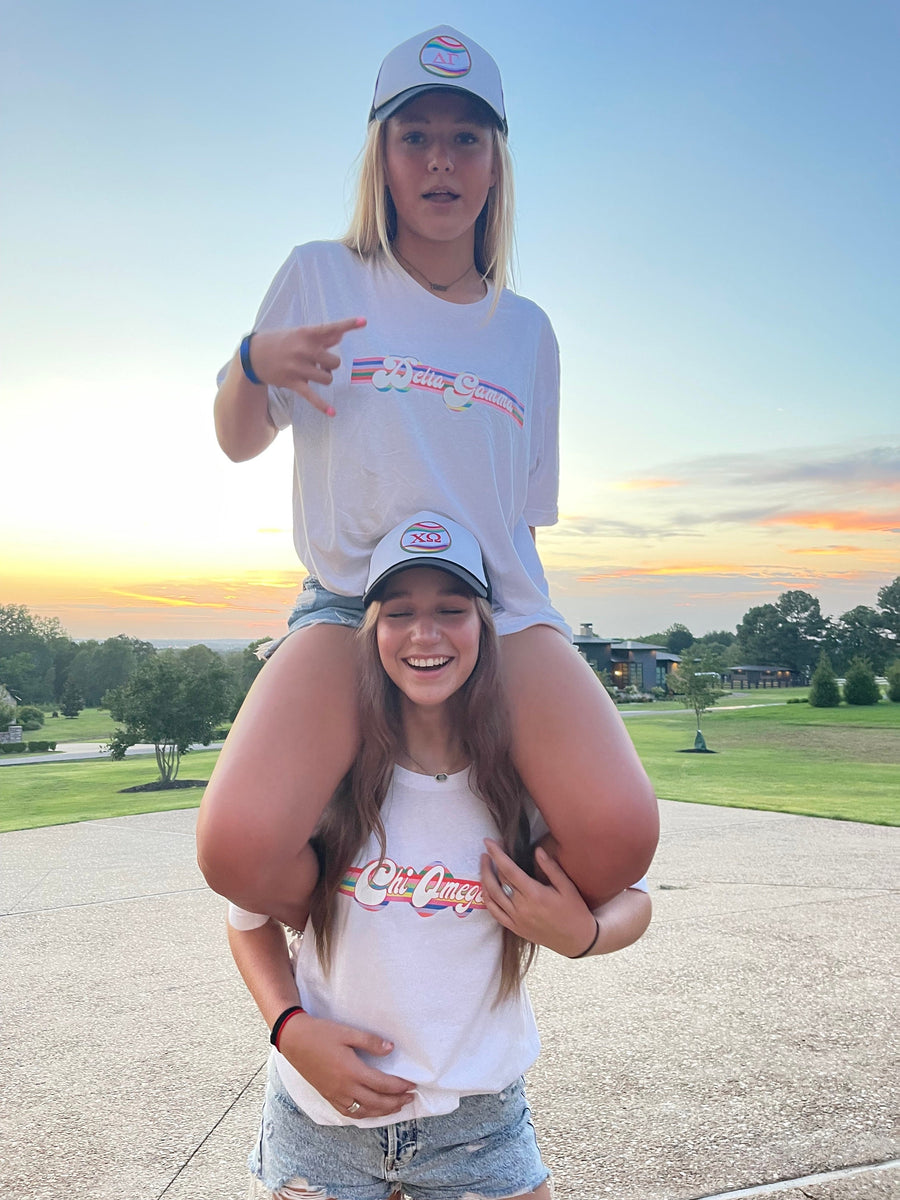 Sorority Trucker Hat with Retrowave Patch