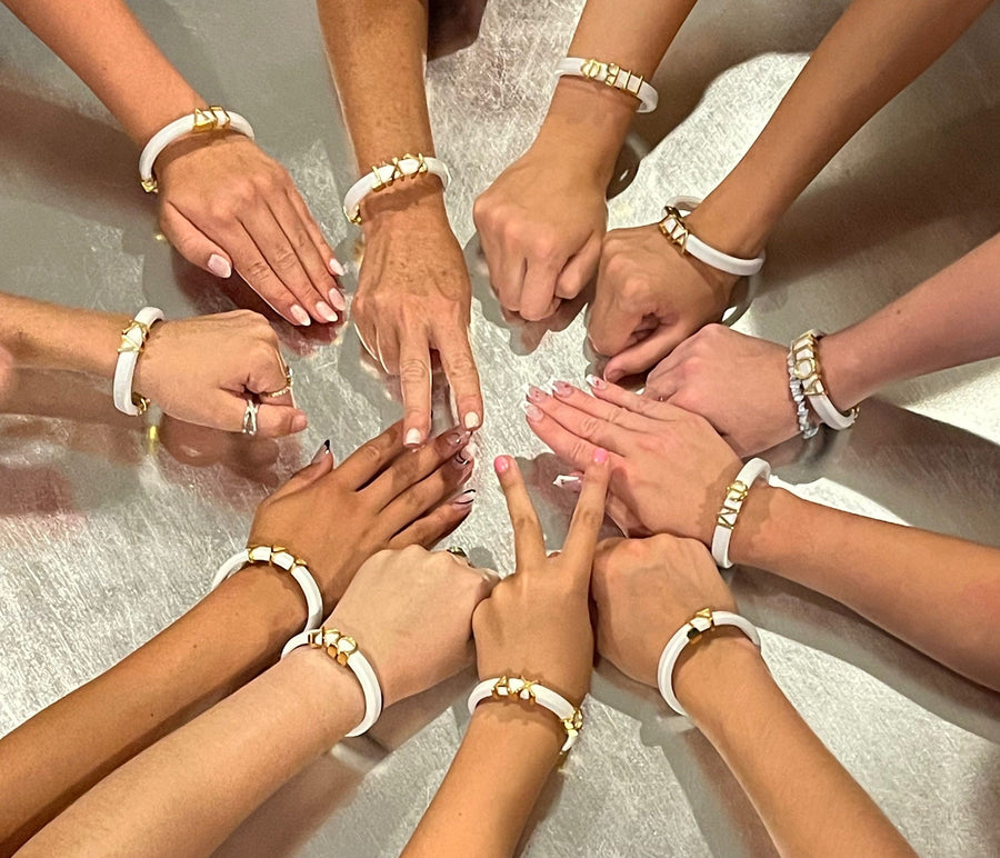 Sorority Letter Charm Bracelet Keychain