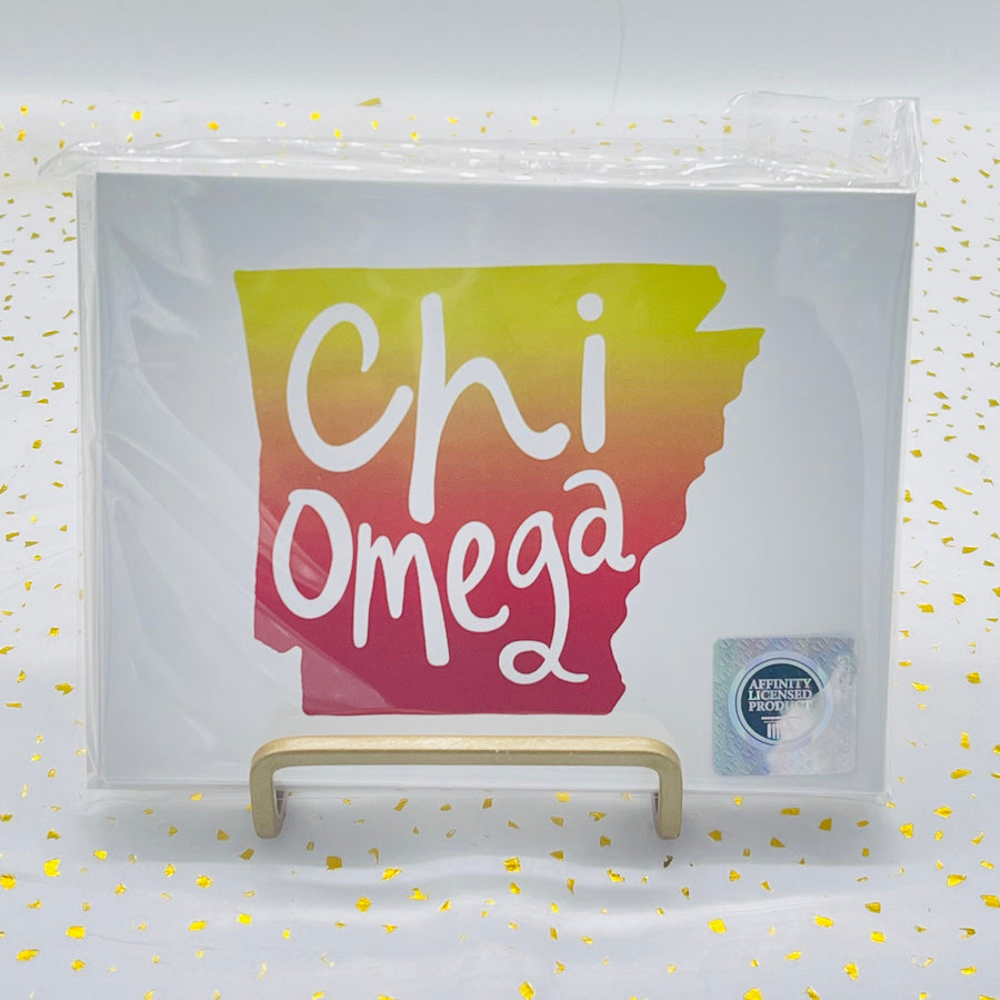 Sorority Arkansas Notecard Set - Ombre