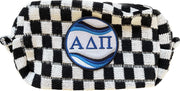 Checkered Cosmetic Bag with Sorority Patch