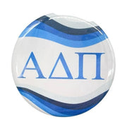 Sorority Greek Letter Pinback Buttons - Retro Wave Design