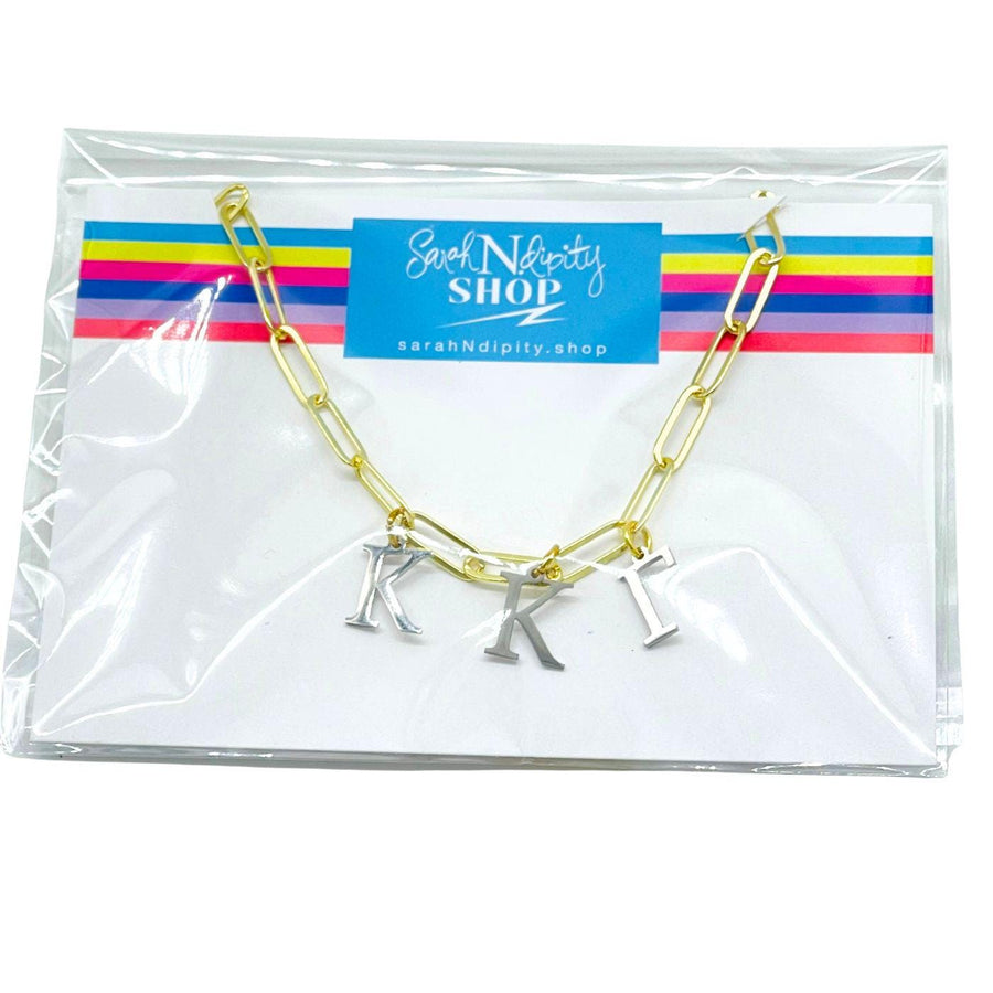 Sorority Letter Charm Necklaces