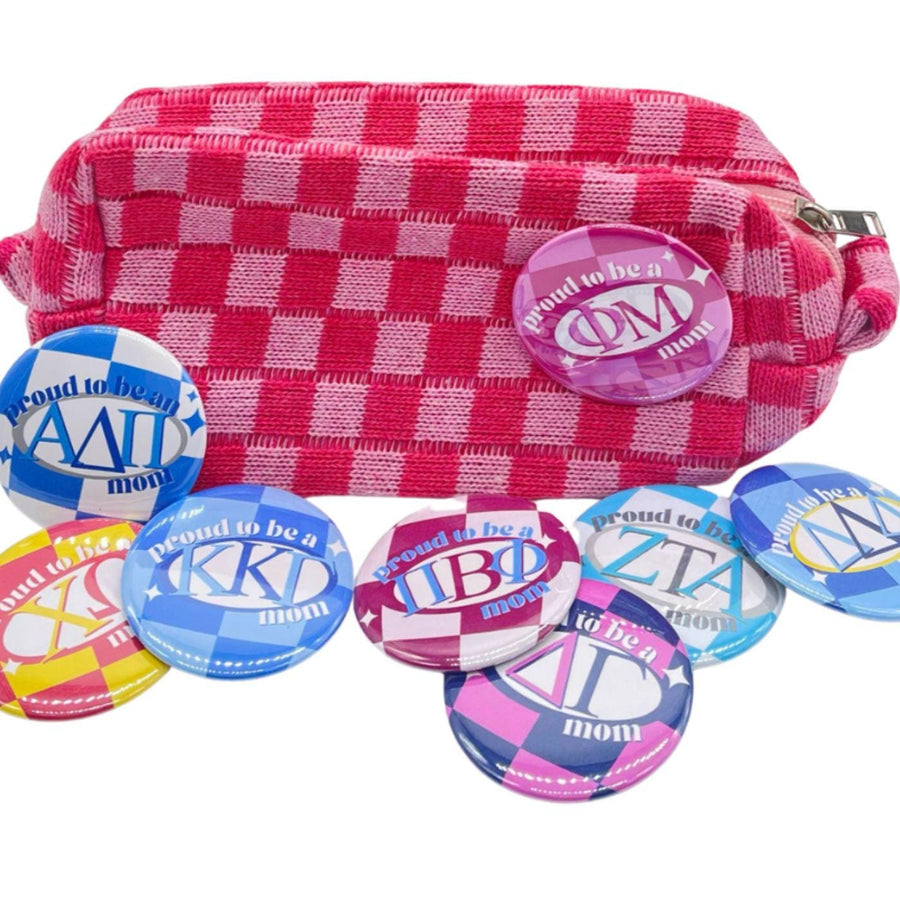 Sorority Mom Pinback Buttons - Mom Pride