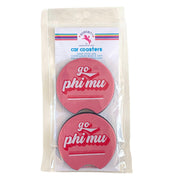 Sorority Car Coasters - Go Sorority Design