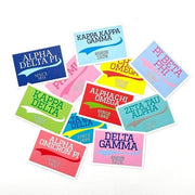 Sorority Vinyl Stickers - Collegiate Design