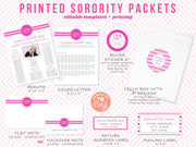Printed Sorority Recruitment Packet: Photo Resume Templates