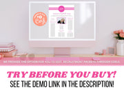 Editable Sorority Resume Template: Monogram Recruitment Resume (Digital Download)