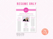 Editable Sorority Resume Template: Monogram Recruitment Resume (Digital Download)