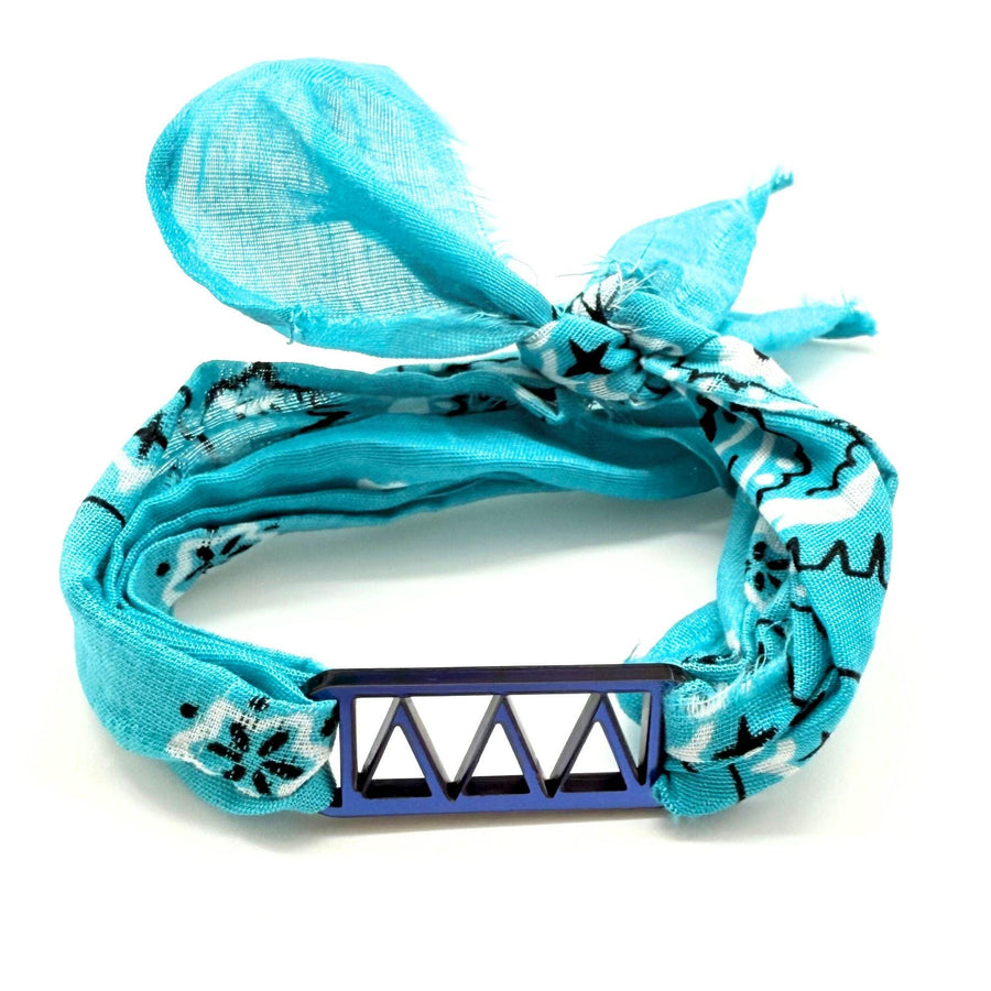 Sorority Bandana Wrap with Greek Letter Acrylic Slide