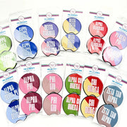 Sorority Car Coasters - 2-Tone Diagonal
