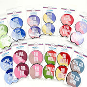 Sorority Car Coasters - 2-Tone Diagonal