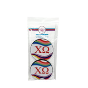 Sorority Car Coasters - Retro Wave Design