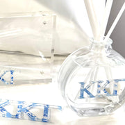 Sorority Acrylic Greek Letter Scented Reed Diffuser