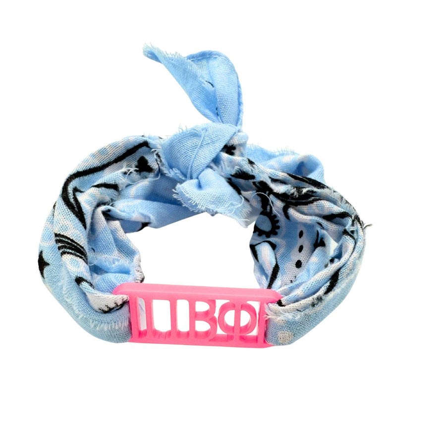 Sorority Bandana Wrap with Greek Letter Acrylic Slide