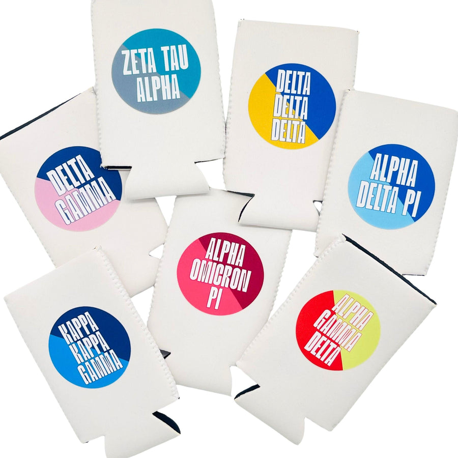 Sorority Koozies - 2-Tone Diagonal