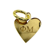 Sorority Engraved Acrylic Heart Charm