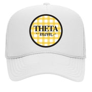 Sorority & Sorority Mom Greek Letter Hats with Gingham Design in Sorority Colors