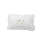 Sorority Script Nickname Scalloped Ruffle Pillow Cover