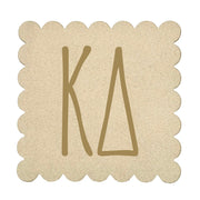 Sorority Scalloped Faux Suede Coasters
