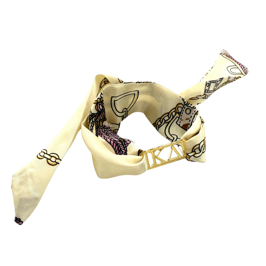 Kappa Delta - Tie Scarf with Sorority Greek Slide