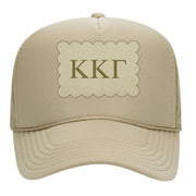 Kappa Kappa Gamma Trucker Hats with Scalloped Faux Suede Patch