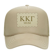 Kappa Kappa Gamma Mom Hats with Scalloped Faux Suede Patch