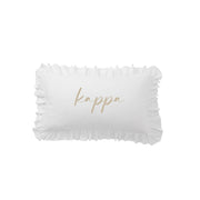 Sorority Script Nickname Scalloped Ruffle Pillow Cover
