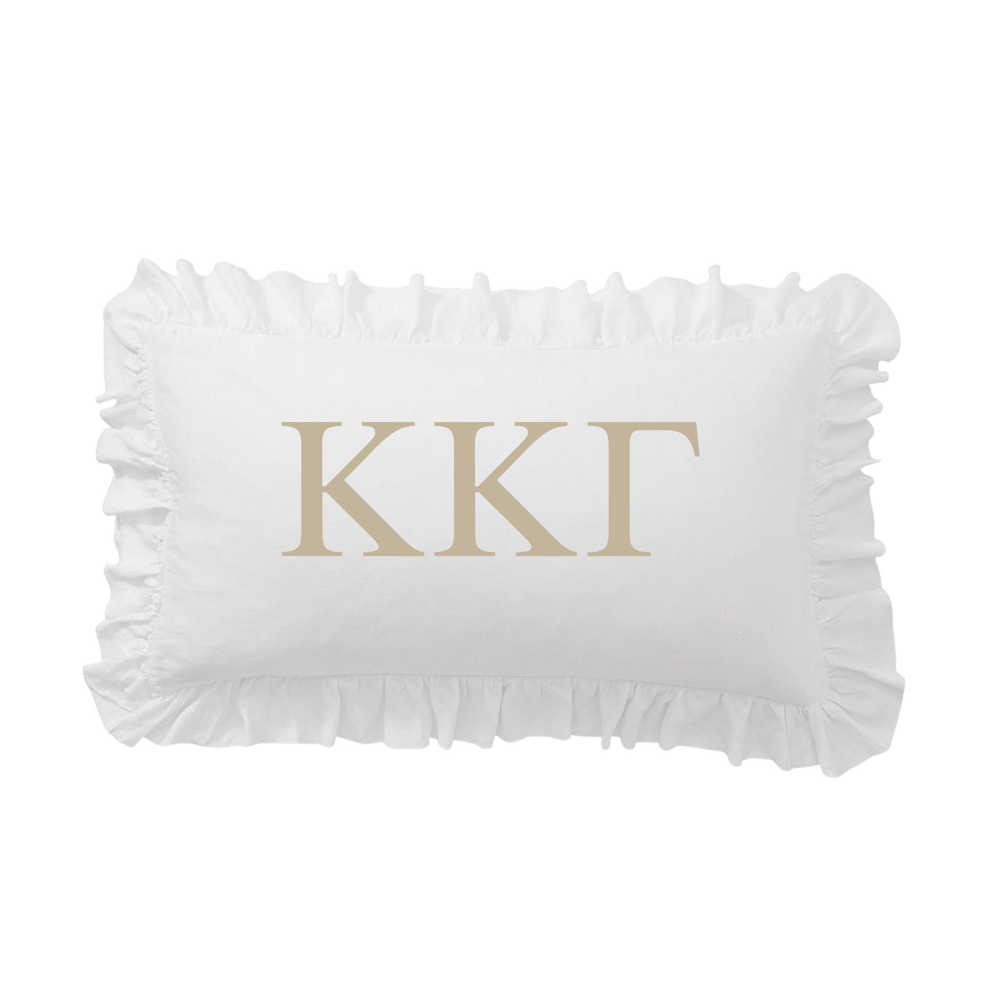Kappa Kappa Gamma Greek Letter Scalloped Pillow Covers