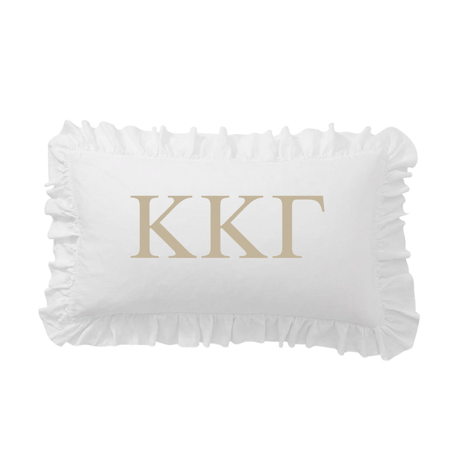 Kappa Kappa Gamma Greek Letter Scalloped Pillow Covers