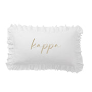 Sorority Script Nickname Scalloped Ruffle Pillow Cover