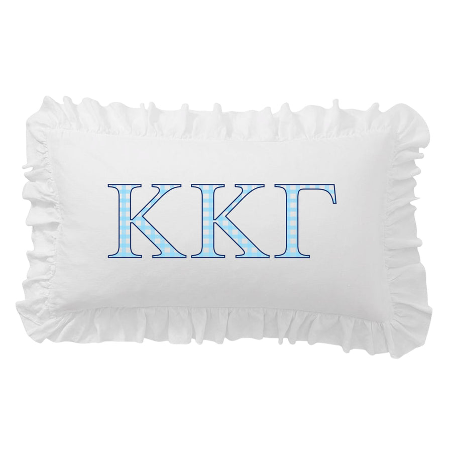 Kappa Kappa Gamma Greek Letter Scalloped Pillow Covers