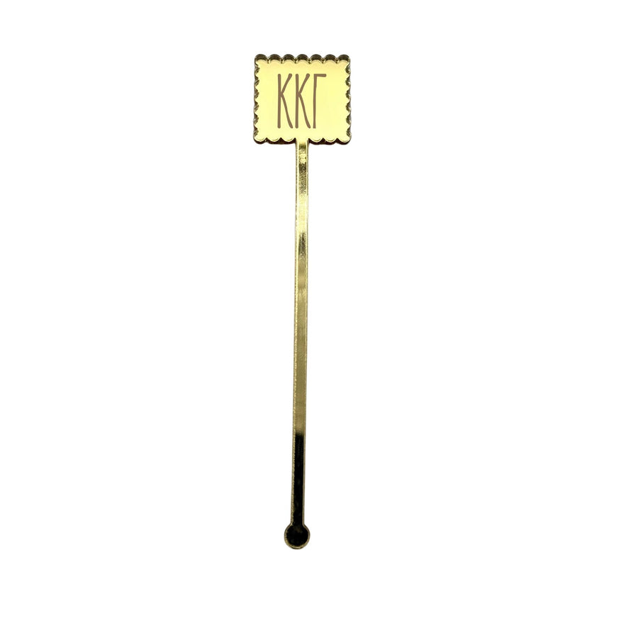 Kappa Kappa Gamma Scallop Mirror Acrylic Stir Sticks