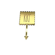 Kappa Kappa Gamma Scallop Acrylic Cake/Cupcake & Floral Picks