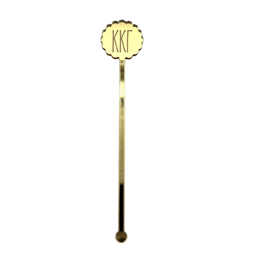 Kappa Kappa Gamma Scallop Mirror Acrylic Stir Sticks
